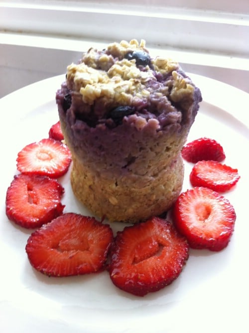 Oatmeal And Blueberry Microwave Muffin