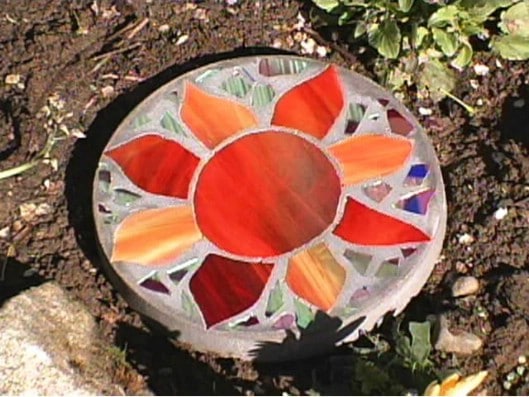 DIY Stained Glass Garden Stones