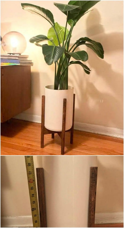 Contemporary Cylinder Pot Planter Stand