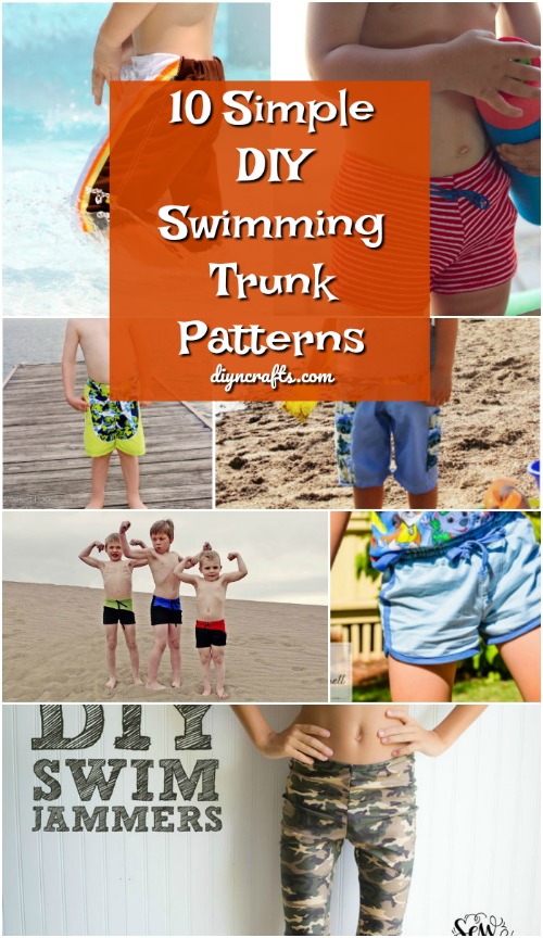 10 Simple DIY Swimming Trunk Patterns For All Of The Boys In Your Life