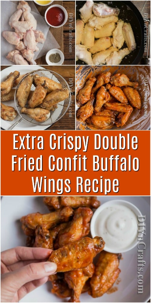 Extra Crispy Double Fried Confit Buffalo Wings Recipe