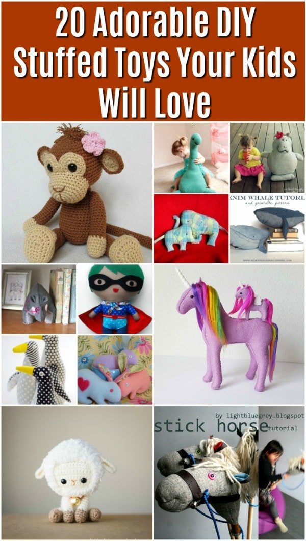 20 Adorable DIY Stuffed Toys Your Kids Will Love - DIY & Crafts