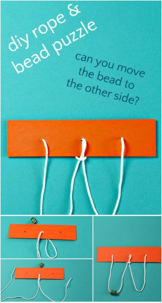 DIY Classic String And Bead Puzzle