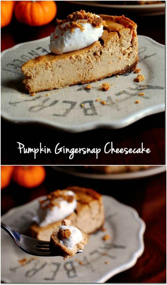 Pumpkin Gingersnap Cheesecake