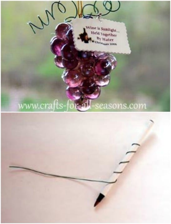Gorgeous DIY Grape Cluster Ornaments