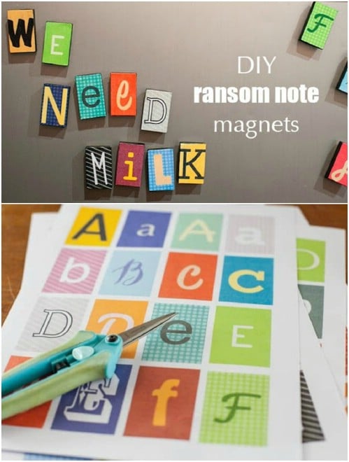 DIY Ransom Note Magnets
