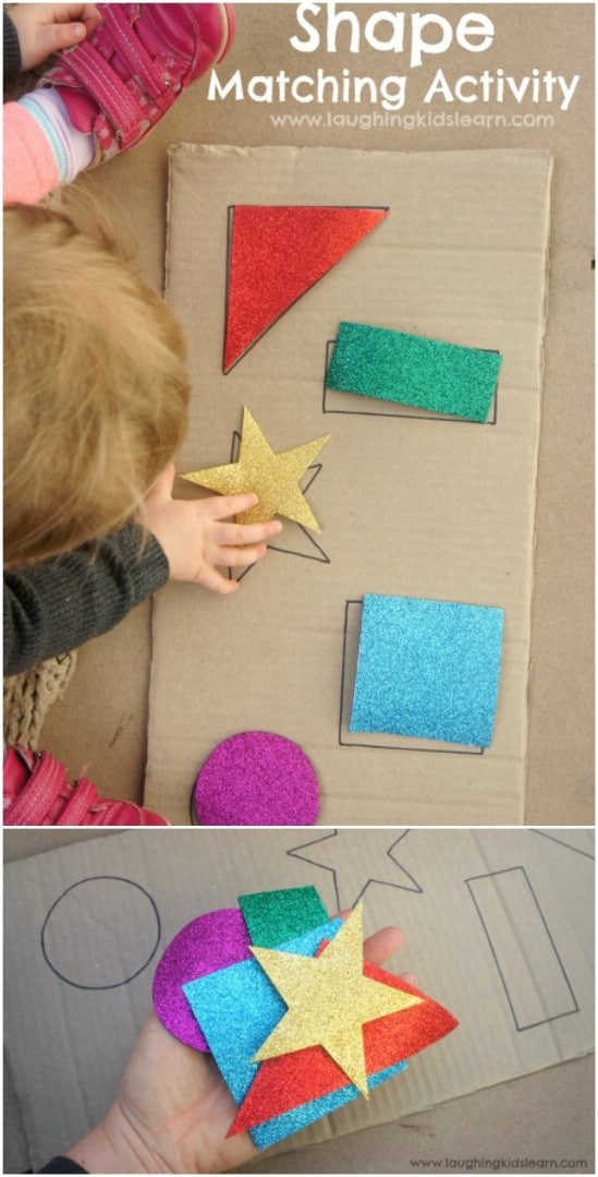 Easy DIY Shape Puzzle For Toddlers And Babies