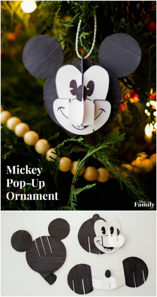 DIY Mickey Mouse Pop Up Ornament