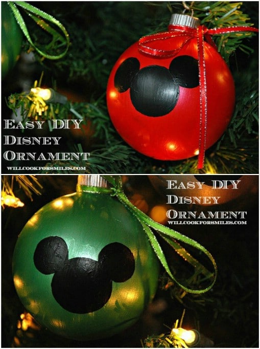 Easy Hand Painted Disney Ornaments