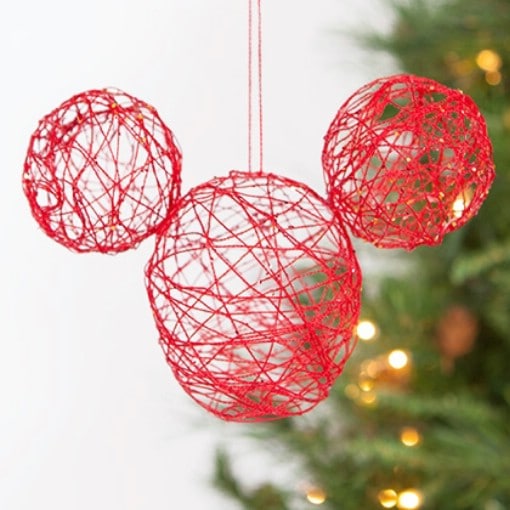 DIY Mickey Mouse String Ornament