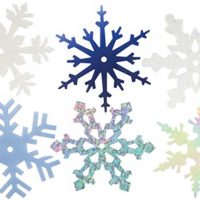 CREATIVE IMPRESSIONS CI63021 2-Inch Shimmer Snowflakes, Large, 50 Per Package