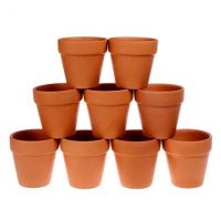 Winlyn 9 Pcs Small Terracotta Pot Clay Pots 3'' Clay Ceramic Pottery Planter Cactus Flower Pots Succulent Pot Drainage Hole- Great for Plants,Crafts,Wedding Favor