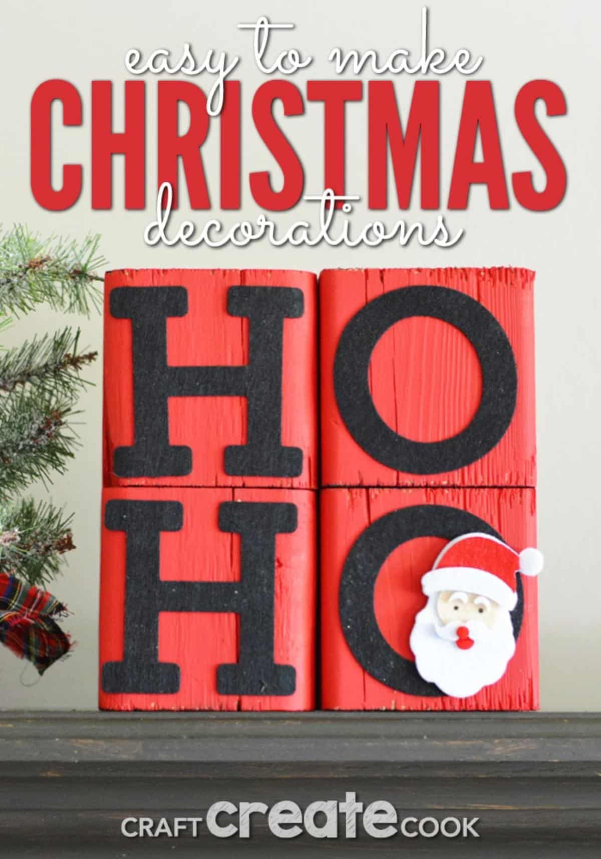DIY HO-HO-HO Christmas Sign