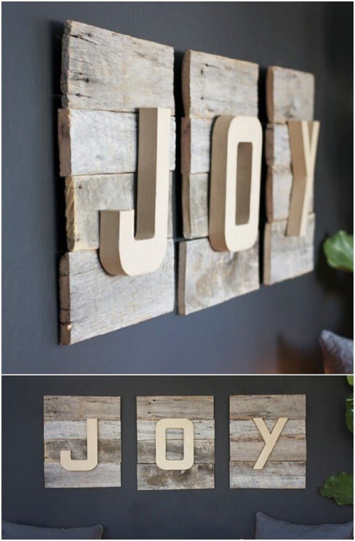 Rustic Reclaimed Wood Christmas Sign