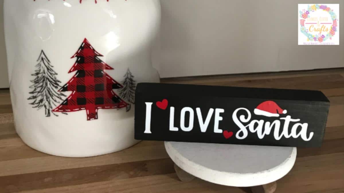 I Love Santa Wooden Sign 