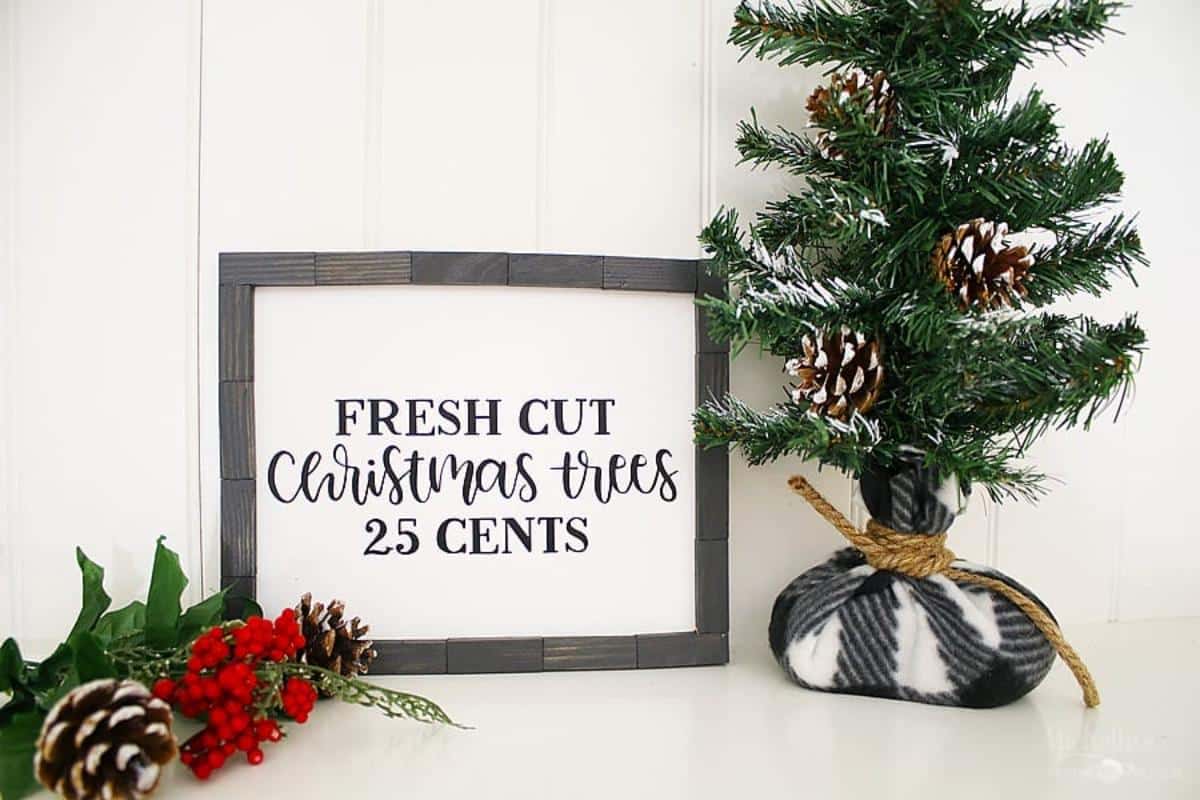 Fresh Cut Christmas Tree Sign
