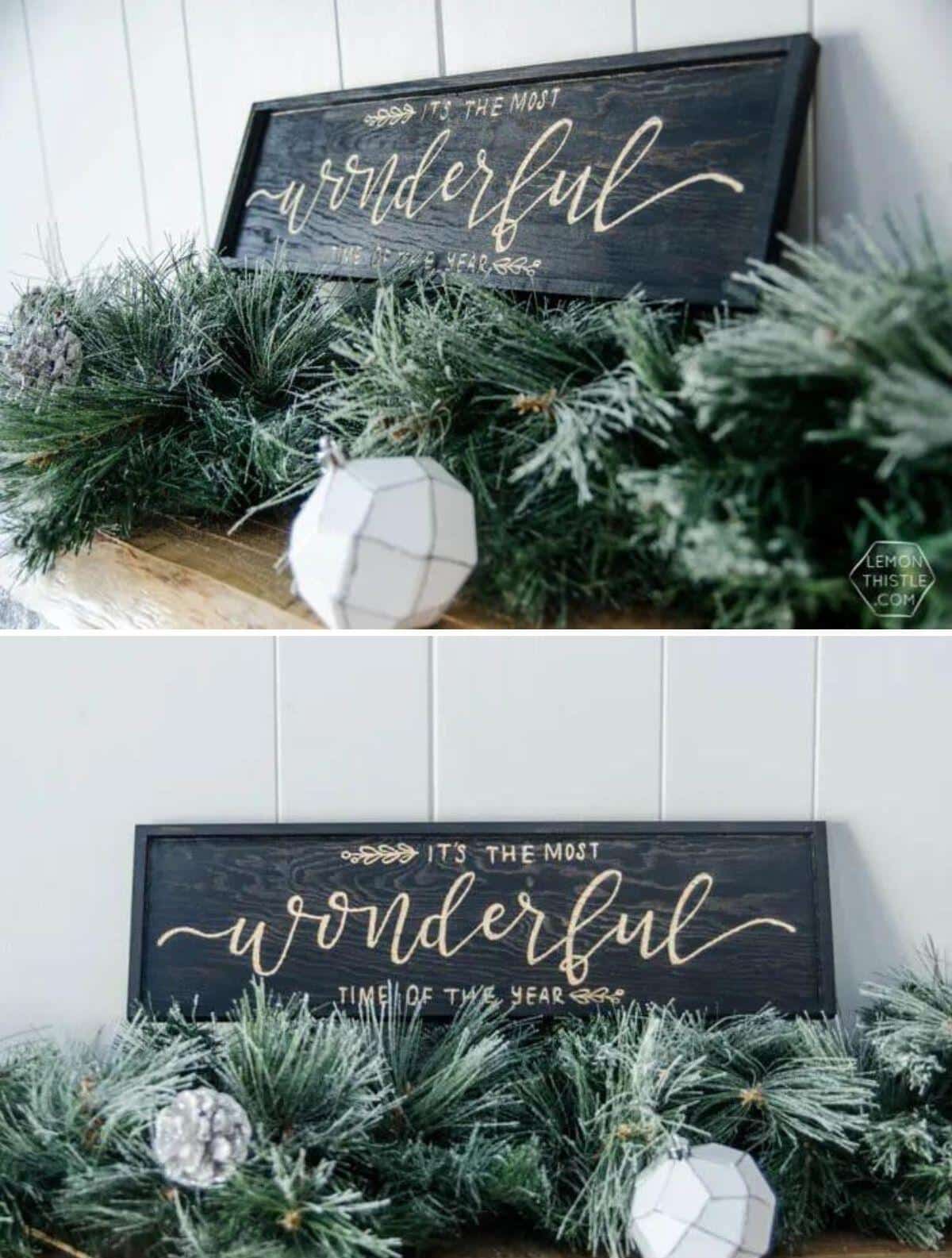 It’s The Most Wonderful Time Of The Year wooden sign
