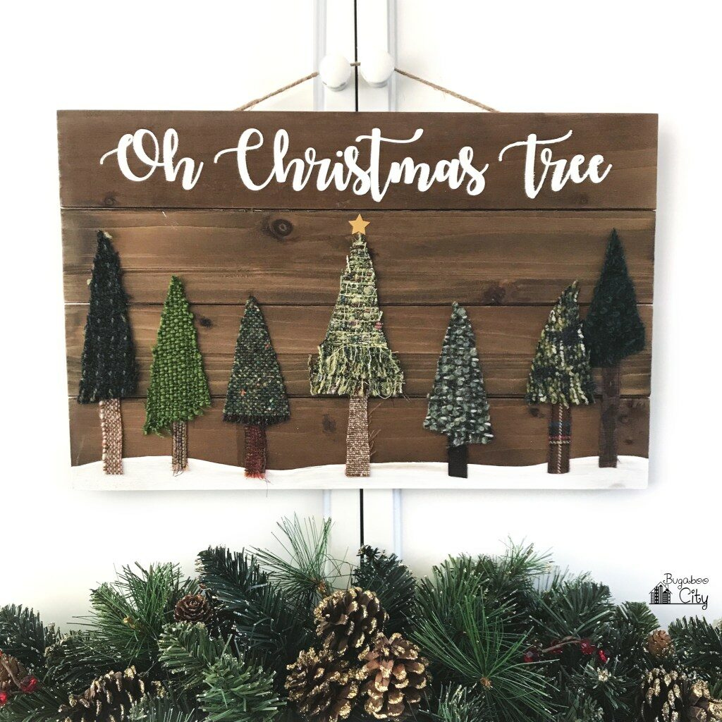 DIY Painted Tree-shaped Hanging Ornament Plaque Wood Party Christmas Home Decor 