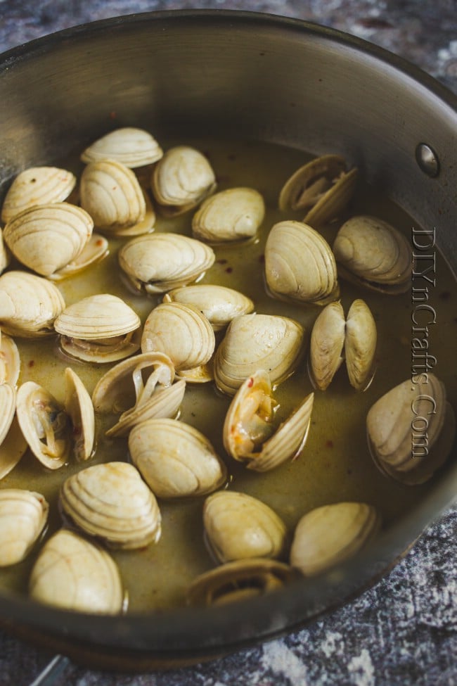 Cooking clams