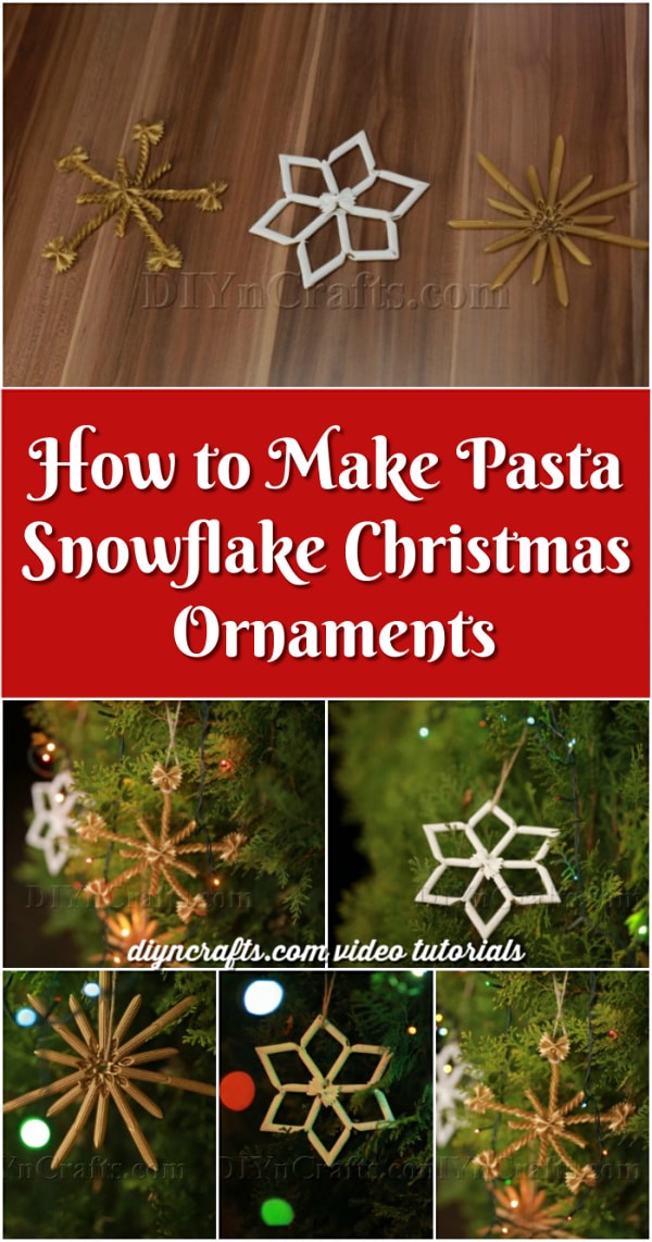 How to Make Pasta Snowflake Christmas Ornaments {Video Tutorial}