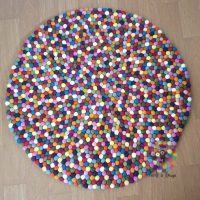 Felt Ball Rugs 20 cm - 250 cm Multicolored 15 Colors