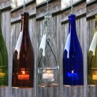 Hanging Wine Bottle Lantern 