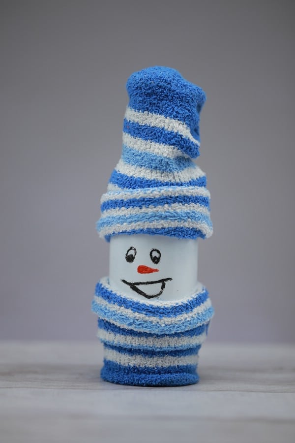 How to Make a Cute Snowman Out of a Bottle