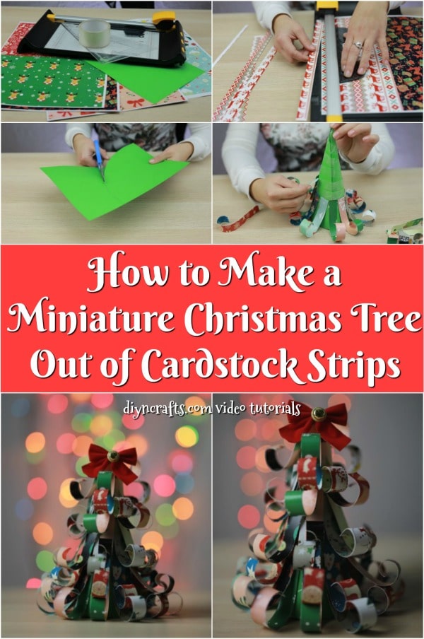 How to Make Miniature Christmas Tree Out of Cardstock Strips