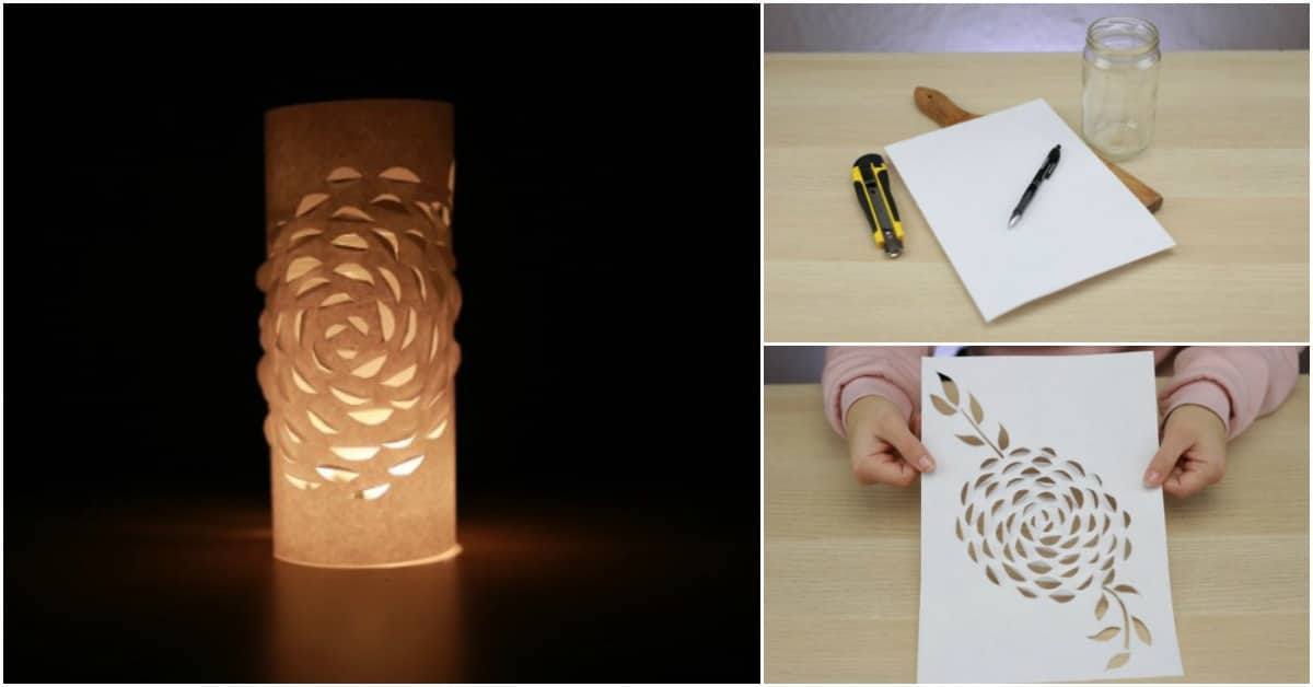 lantern paper diy 3d lanterns crafts homemade simple candle diyncrafts centerpiece