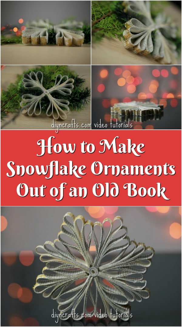 How to Make Snowflake Ornaments Out of an Old Book