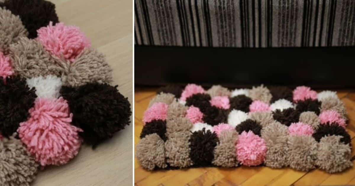 How to Make a Beautiful Rug Out of DIY Pom Poms - DIY & Crafts