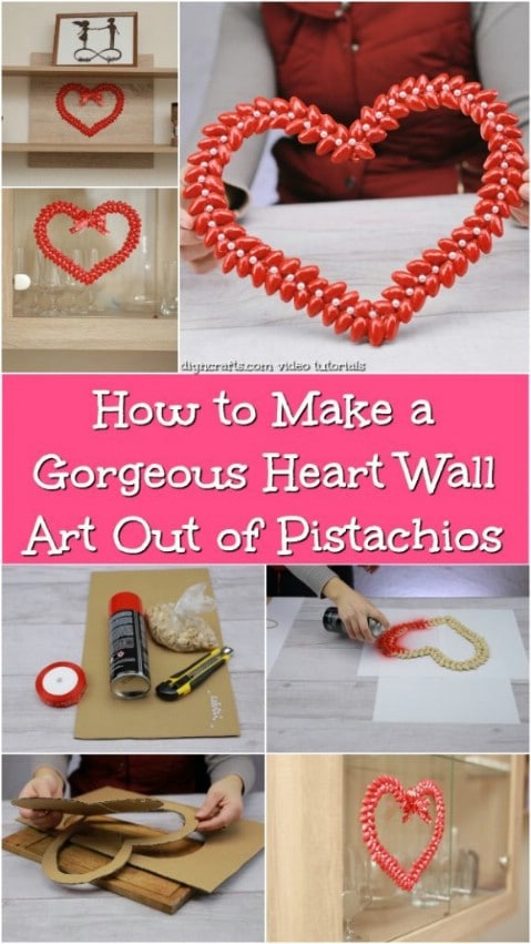 How to Make a Gorgeous Heart Wall Art Out of Pistachios