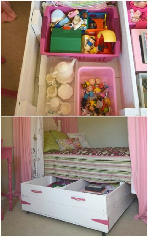 DIY Under Bed Toy Storage