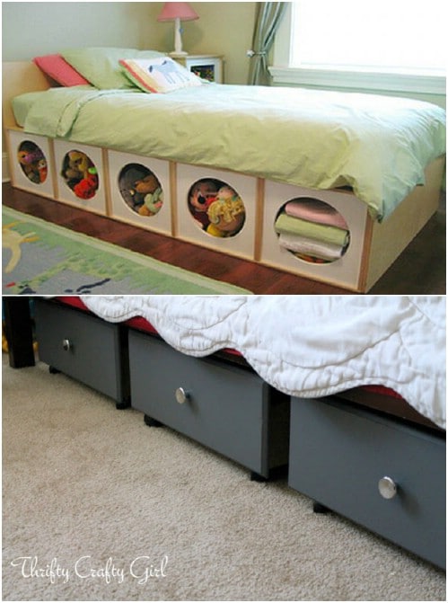 bunk bed stuffed animal storage