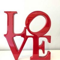 Large Hand Carved Philly Love Sign Inspired by Robert Indiana