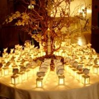 Set of 12 decorated candle mini lanterns