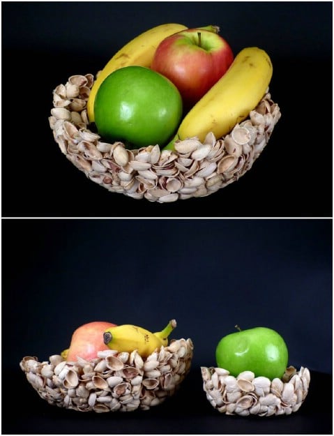DIY Pistachio Shell Fruit Bowl
