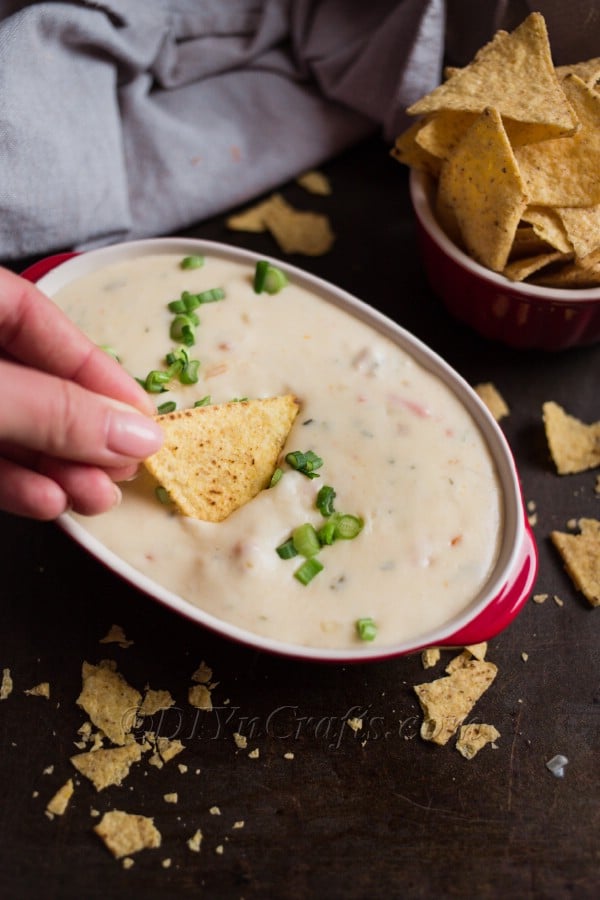 Finished queso dip