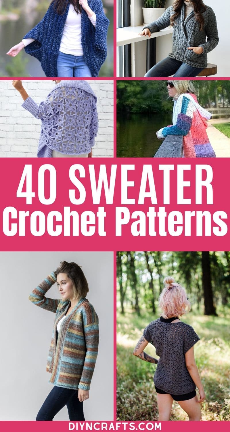 40 Crochet Jacket, Sweater and Cardigan Patterns For All Seasons - DIY ...