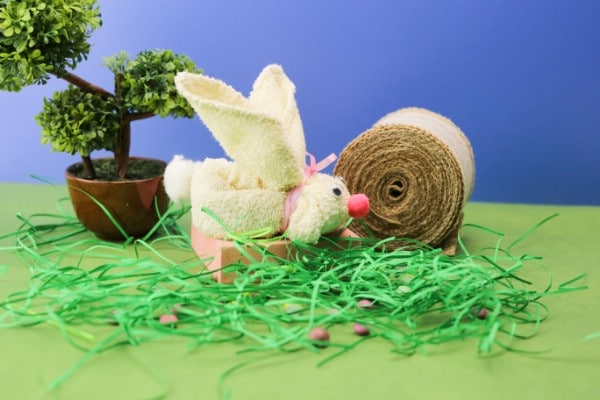 How to Make a Cute Easter Bunny Out of a Small Towel