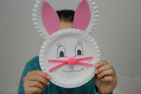 Paper Plate Bunny Face