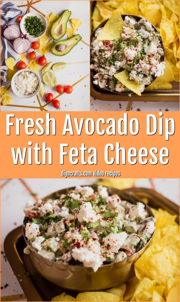 Fresh Avocado Dip with Feta Cheese