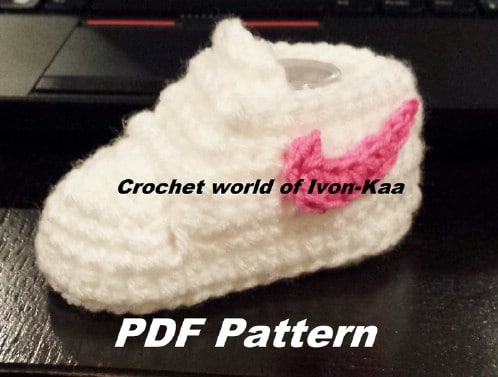 Cute Crochet Nike Baby Booties
