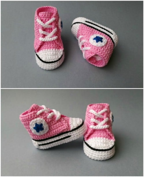 Cute Crochet Baby Converse
