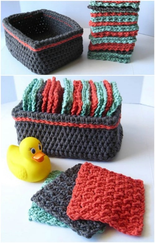 Tiny Crocheted Baby Washcloths