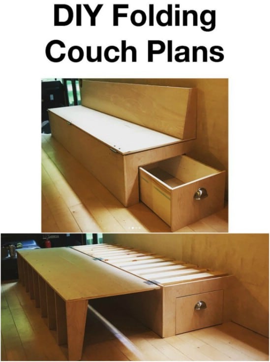 DIY Folding Couch With Storage