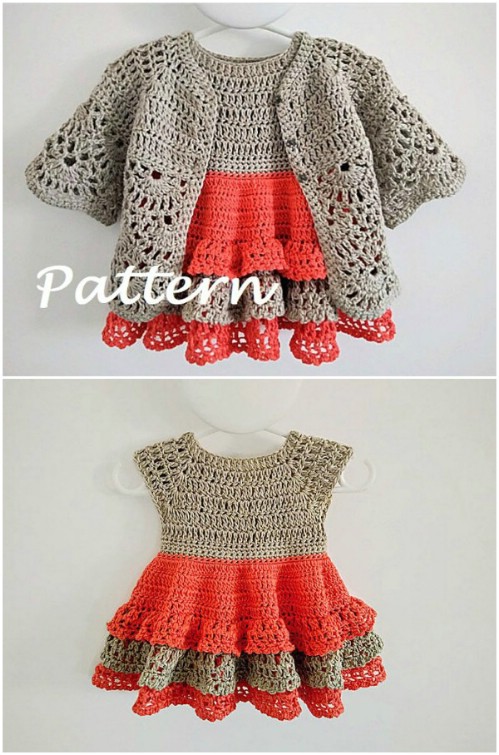 Gorgeous Crochet Baby Girl Jacket Pattern