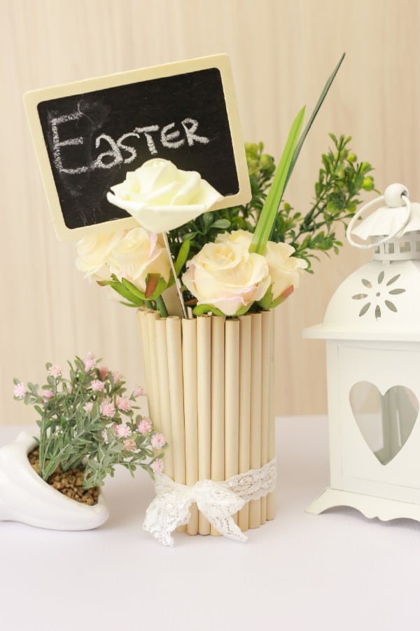 DIY Rustic Easter Centerpiece Made Out of an Old Book