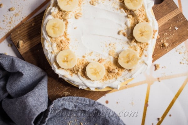 Homemade banana cheesecake 