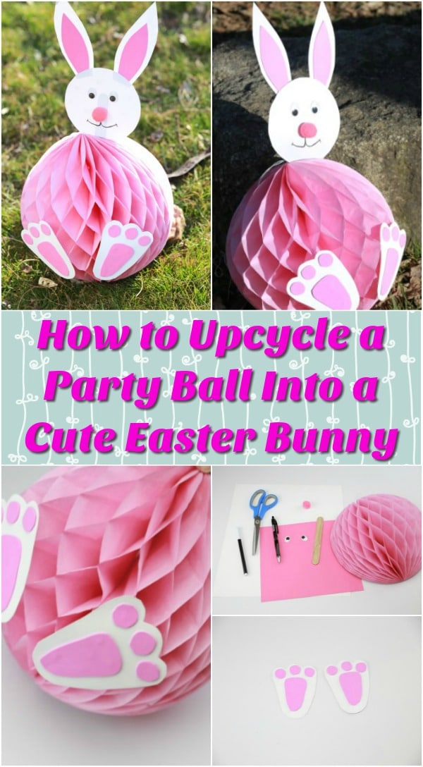 How to Upcycle a Party Ball into a Cute Easter Bunny